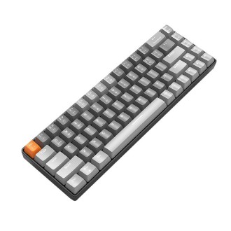 ZIYOU LANG K68 68 Keys Bluetooth Wireless Dual Model Mechanical Keyboard, Style: Green Shaft Version (Gray)