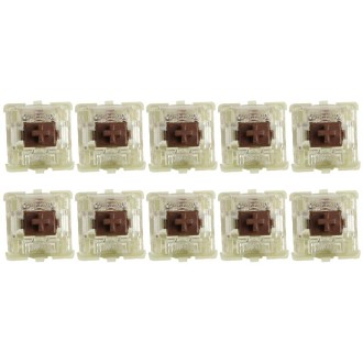 10PCS Cherry MX RGB Transparent Shaft Switch Mechanical Keyboard Triangular Shaft Body, Color: Tea Shaft