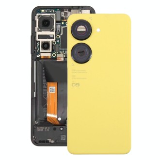 For Asus Zenfone 9 AI2202 Original Battery Back Cover with Camera Lens Cover(Yellow)