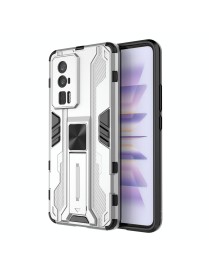 For Xiaomi Redmi K60 Pro 5G Supersonic PC + TPU Shock-proof Protective Phone Case with Holder(Silver)