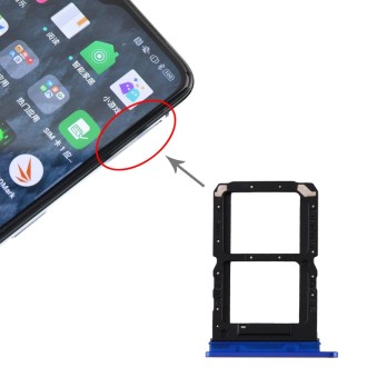 For Realme X2 Pro SIM Card Tray + SIM Card Tray (Blue)