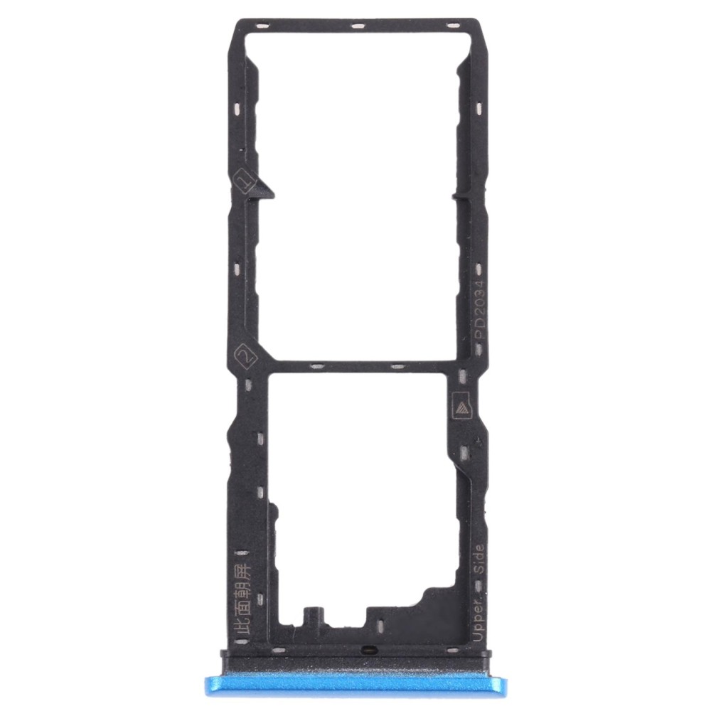 For vivo Y12S 2021 / Y12a V2069 SIM Card Tray + SIM Card Tray + Micro SD Card Tray (Blue)