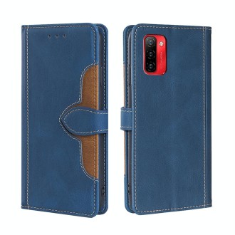 For Ulefone Note 12P Skin Feel Straw Hat Magnetic Buckle Leather Phone Case(Blue)