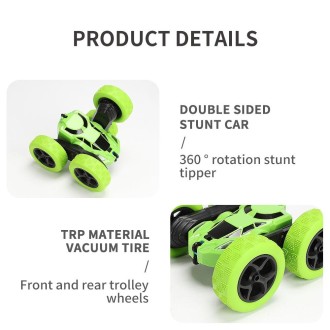 1:24 Double-Sided Stunt Car Rotating Tumbling And Twisting Stunt Car RC Climbing Children Remote Control Car(Sky Blue)