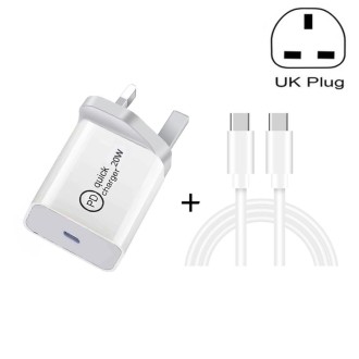 SDC-20W 2 in 1 PD 20W USB-C / Type-C Travel Charger + 3A PD 3.0   USB-C / Type-C to USB-C / Type-C Fast Charge Data Cable Set, C