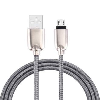 1M Woven Style Metal Head 108 Copper Cores Micro USB to USB Data Sync Charging Cable, For Samsung, HTC, Sony, Huawei, Xiaomi, Me