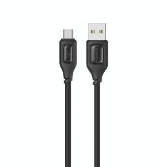 USAMS US-SJ620 2A USB to Micro USB Silicone Data Cable, Length: 1m(Black)