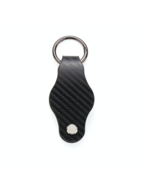 For AirTag Tracker Leather Case Key Holder(Running Car Carbon Fiber)