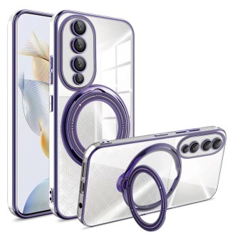 For Honor 90 Rotation MagSafe Holder TPU Phone Case(Night Purple)