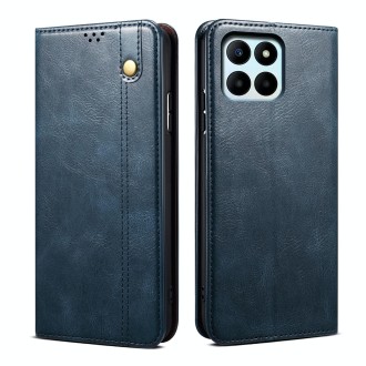 For Honor X8 5G / X6 4G Foreign Oil Wax Crazy Horse Texture Leather Phone Case(Blue)