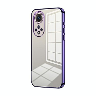 For Honor 50 / Huawei nova 9 Transparent Plating Fine Hole Phone Case(Purple)