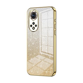 For Honor 50 / Huawei nova 9 Gradient Glitter Powder Electroplated Phone Case(Gold)