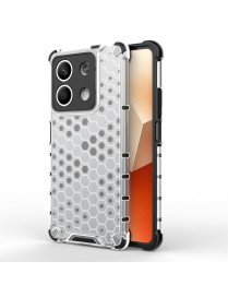 For Redmi Note 13 Shockproof Honeycomb Phone Case(White)