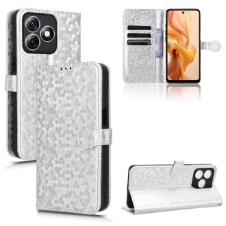 For Ulefone Note 18 Ultra Honeycomb Dot Texture Leather Phone Case(Silver)