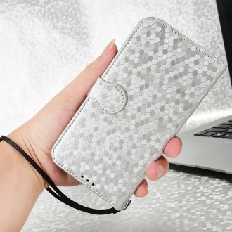 For Ulefone Note 17 Pro Honeycomb Dot Texture Leather Phone Case(Silver)