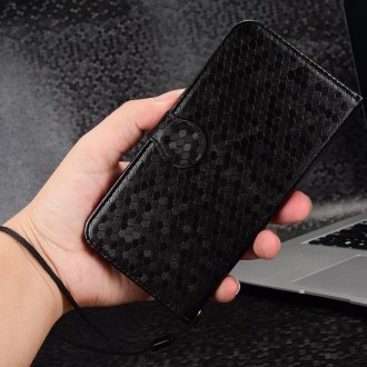 For Ulefone Note 17 Pro Honeycomb Dot Texture Leather Phone Case(Black)