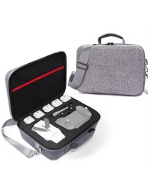 Grey Canvas Single Shoulder Storage Bag Shockproof Waterproof Travel Carrying Cover Hard Case for FIMI X8 Mini(Black + Black Lin