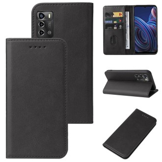 For ZTE Blade A72 2022 Magnetic Closure Leather Phone Case(Black)