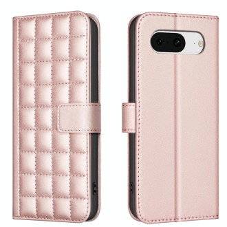 For Google Pixel 8 Square Texture Leather Phone Case(Rose Gold)