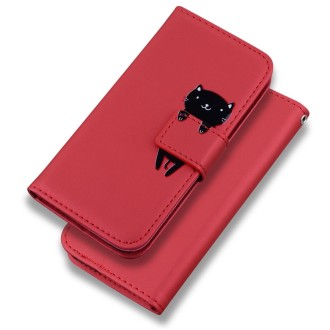 For Google Pixel 5a 5G Cartoon Buckle Horizontal Flip Leather Phone Case(Red)