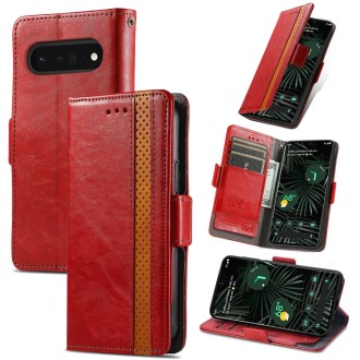 For Google Pixel 6 CaseNeo Splicing Dual Magnetic Buckle Leather Phone Case(Red)