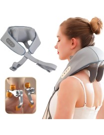 Electric Neck And Shoulder Massager Shiatsu Back Neck Massager With Heat(Gray)