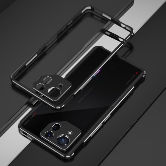 For ASUS ROG Phone 8 Lens Protector + Metal Frame Phone Case(Black)