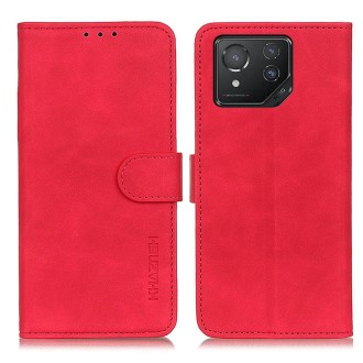 For Asus ROG Phone 8 KHAZNEH Retro Texture Flip Leather Phone Case(Red)