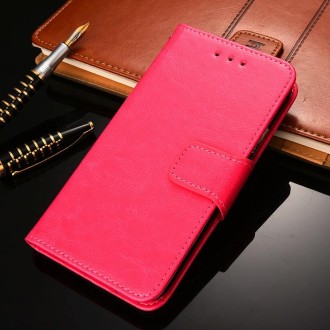 For Asus ZenFone 8 ZS590KS Crystal Texture Leather Phone Case(Rose Red)