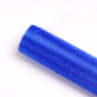 4 PCS Snow Yarn Flowers Packaging Wedding Decoration Simple Gauze Flowers Packaging Materials 48cmx4.5m(Royal Blue)