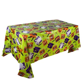 Christmas Halloween Party Event Decoration Tablecloth(Green Pumpkin)