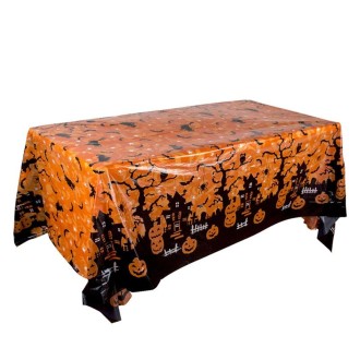 Christmas Halloween Party Event Decoration Tablecloth(Orange Pumpkin)