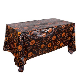 Christmas Halloween Party Event Decoration Tablecloth(Black Pumpkin)