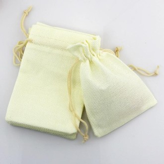 50 PCS Multi size Linen Jute Drawstring Gift Bags Sacks Wedding Birthday Party Favors Drawstring Gift Bags, Size:20x30cm(Beige)