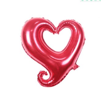 50 PCS Hollow Aluminum Heart Balloons for Wedding Party Decoration, Specification:18inch Heart Shaped(Red)