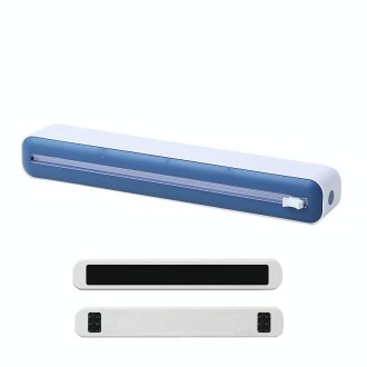 Cling Film Cutter Adjustable Storage Cutting Box, Color: Blue White Magnet+Suction Cup