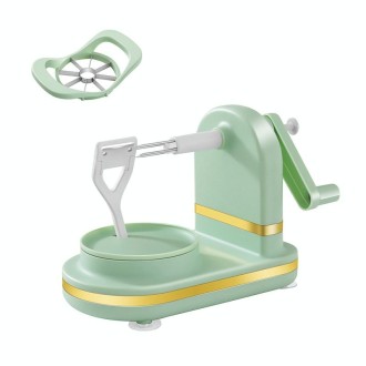 Hand Crank Fruit Peeler Apple Divider Dicer(Light Green)