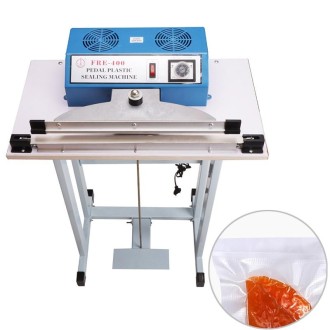 Pedal Type Sealing Machine Heat Shrinkable Film Cutting Machine Plastic Bag Sealer, EU Plug, Specification:Model 400