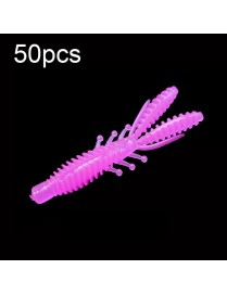 50pcs Small Reverse Threaded Floating Inverted Shrimp Bait(Pink)