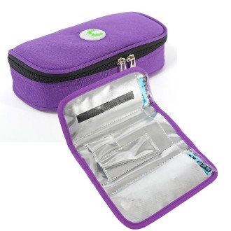 Travel Needs Outdoor Insulated Bag Insulin Storage Bag, Size: 20.3*10*5cm(Purple)