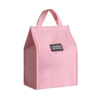 Thickened Aluminum Foil Insulation Lunch Box Bag Waterproof Portable Meal Bag, Specification: 26x34x16cm(Pink)