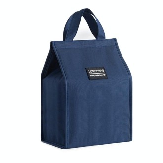 Thickened Aluminum Foil Insulation Lunch Box Bag Waterproof Portable Meal Bag, Specification: 26x34x16cm(Navy)