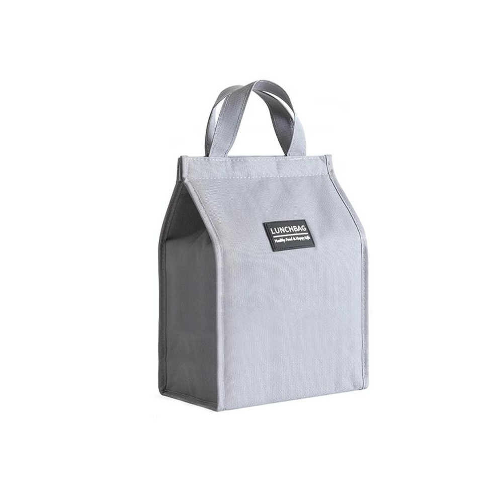 Thickened Aluminum Foil Insulation Lunch Box Bag Waterproof Portable Meal Bag, Specification: 24x27x14cm(Grey)