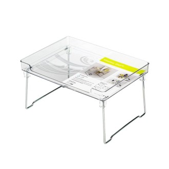 Kitchen Desktop Wardrobe Foldable Cabinet Storage Rack, Color:Transparent