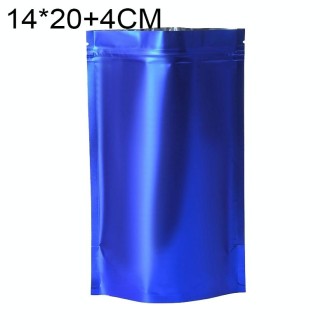 100 PCS/Set Matte Aluminum Foil Snack Stand-up Pouch, Size:14x20+4cm(Blue)