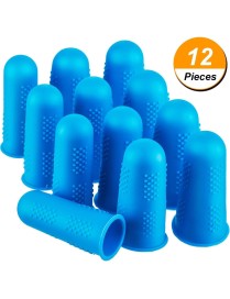 4 Sets Anti-scalding Non-slip High Temperature Resistant Silicone Finger Cuff With Particles(Blue)