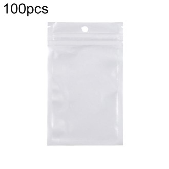 8 x 15cm 100pcs Pearlescent Film Packaging Ziplock Bag Translucent Plastic Self-Sealing Bags