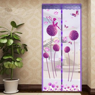 Summer Mosquito Curtain Magnetic Soft Screen Door Curtain, Size:100 x 210cm(Purple)