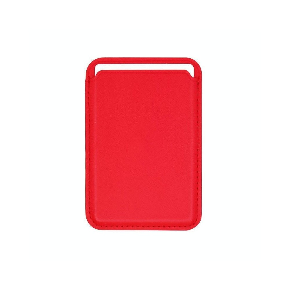 MagSafe Magnetic Leather Card Case Holster For iPhone (Red)