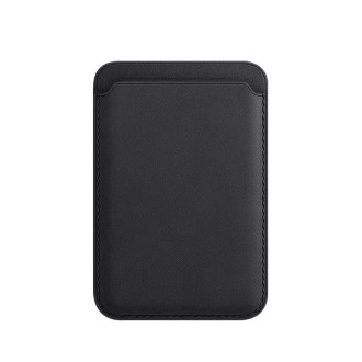 MagSafe Magnetic Leather Card Case Holster For iPhone(Black)